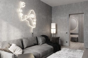 One-Bedroom Apartment in Minimalist Style, 2023, Astana