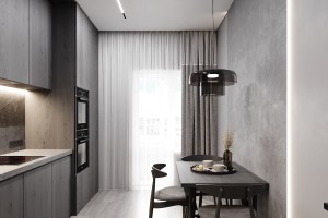 One-Bedroom Apartment in Minimalist Style, 2023, Astana