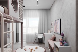 Two-Bedroom Apartment in Minimalist Style, 2022, Astana